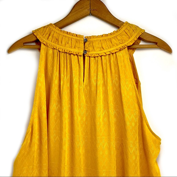 Jacquard Sleeveless Top Turmeric Cynthia Stephe Xl - Picture 7 of 14